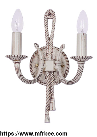 knotted_cast_aluminium_distressed_creme_antique_2_light_candelabra_wall_lamp
