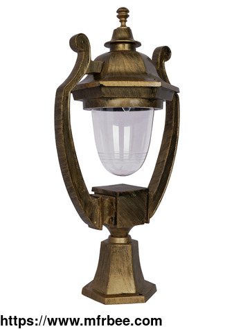 antique_gold_heavy_cast_aluminium_24_inch_single_large_gate_post_lamp