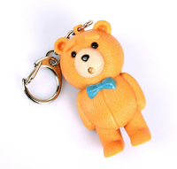 LED Teddy Bear Sound Keychain
