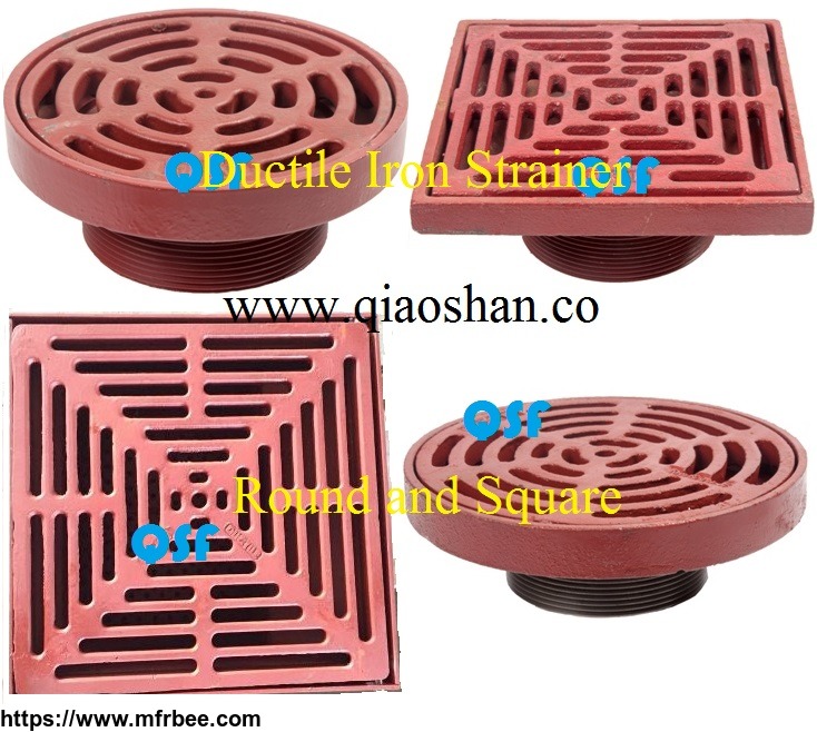 round_and_square_ductile_iron_roof_drain_and_floor_drain_strainer
