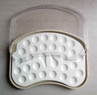 more images of Dental Ceramic Mixing Slab ( Plate),28 Slots , having plastic Cover& Bottom