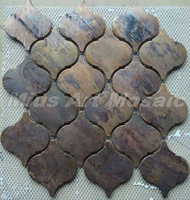 copper mosaic tile backsplash A6YB110