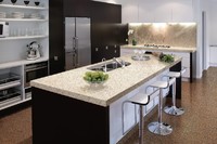 more images of kitchen cabinet quartz countertops-QR109