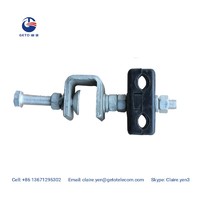 down lead clamp for pole or tower
