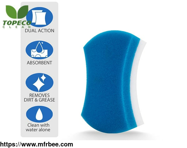 topeco_clean_high_compression_melamine_sponge_clean_with_water_alone