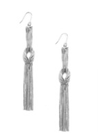 more images of Silver Knotted Metal Tassel Earring