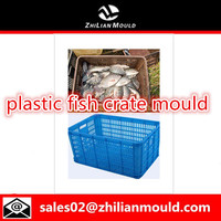 Huangyan customized plastic fish crate injection mould