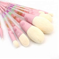more images of VDL 8pcs Colorful Diamond Plastic Handle Synthetic Beauty Personalized Makeup Brush Set