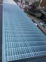 more images of Galvanized steel grid for floors with tooth surface with support plate 1 "x3 / 16"