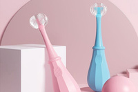 more images of 360 Degree Surrounding Toothbrush Simple Children Soft Silicone Food Grade Toothbrush