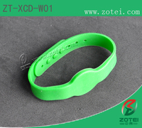 RFID round silicone wristband (Concave-convex button, Product model:ZT-XCD-W01)