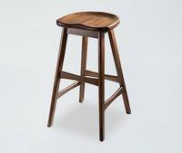 BS10 Classic Carved Wood Step Bar Stool