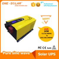 GSI 1000W 12V Low frequency pure sine wave solar inverter with built-in MPPT solar charge controller