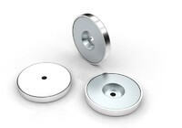 more images of NdFeB Flat Pot Magnet With Stainless Steel Cover