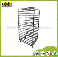 16 Layers Factory Manufacture Kitchen Equipment Bakery Cheap Rotary Oven Rack Stainless Steel Trolley
