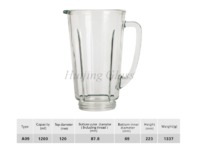 1.2L transparent national juicer blender spare parts glass jar A09
