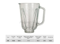 more images of HB 1.5L China new design hot sale blender glass jar