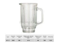 more images of A11-1 1L hot sale striped blender glass jar