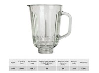 A57 1.5L China manufacture high quality spare parts blender glass jar