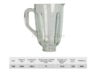 Y66 National large capacity blender glass replacement jar 1.8L