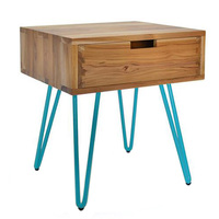 more images of China Natural Edge End Table Wood Side Table Nightstand with Drawer wholesale