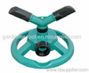 Plastic 2-arm water rotary sprinkler with circle base
