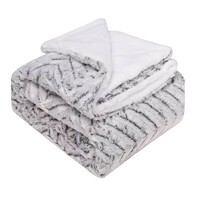 Double padded blanket, artificial fur