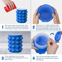 more images of Portable Ice Ball Portable Food Grade Silicone Ice Tray Mold Beer Wine Ice Cube Mold Bucket