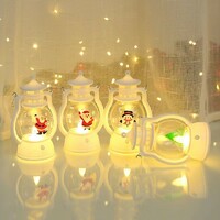 2023 Christmas Decoration Lantern Portable Led Small Oil Lamp Luminous Lantern Dress Up Gift