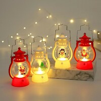 more images of 2023 Christmas Decoration Lantern Portable Led Small Oil Lamp Luminous Lantern Dress Up Gift