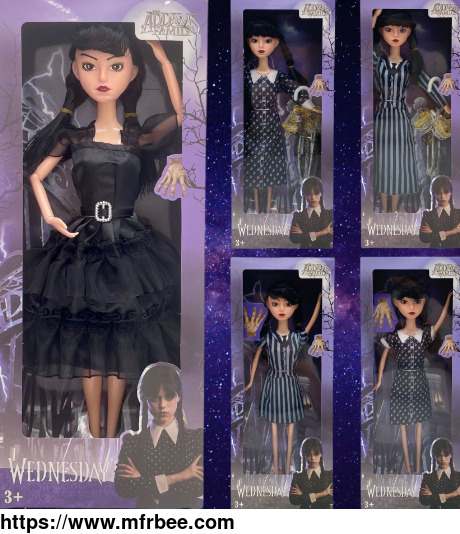 hot_sale_11inch_dress_up_dolls_wednesday_addams_gothic_colorbox_for_kids_girls_gift_clothing_doll_plastic_figure_addams