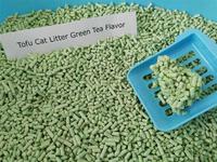 Green tea flavor cat litter flushable