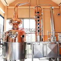 DEGONG 1500L Whiskey Vodka Gin Copper Distillery Equipment For Sale