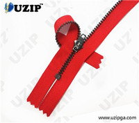Rainbow Colorful Y-teeth Metal Zipper with Red Tape