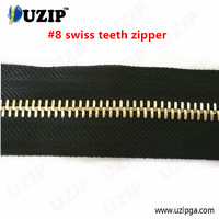 No 8 swiss teeth chain zipper