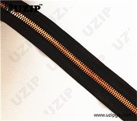 No. 5 Golden Brass Zipper Long Chain
