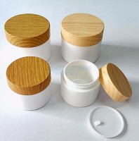 Wood grain cream jar