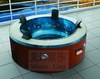 Luxury acrylic massage spa bathtub M-3329 round whirlpool outdoor jacuzzi
