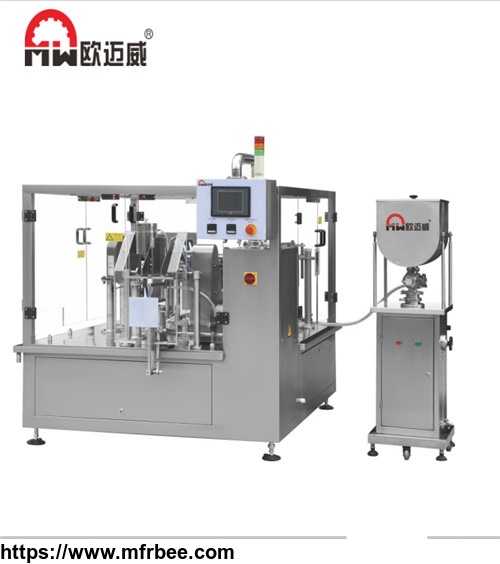 rotary_type_honey_liquid_juice_stand_pouch_automatic_packing_machine