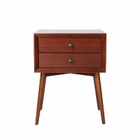high quality 2 drawers wood bedside cabinet cherry cabinet