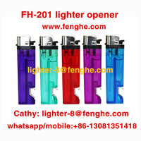 0.08$-0.09$ FH-201 Disposable cigarette lighter flint lighter with bottle opener