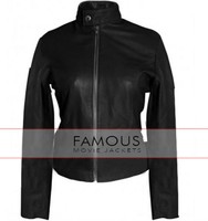 more images of Megan Fox Ninja Turtle Black Leather Jacket
