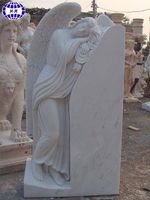 more images of Angel Etching Marble Headstone