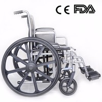 Foldable Light Weight Manual Wheelchair For Elderly And Handicapped