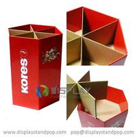 High Quality Custom Printed Hexagon Cardboard Dump Bins for Kores Promotion