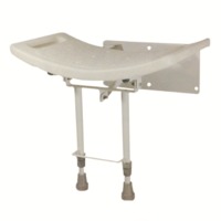 Wall-Mount Folding Shower Seat With Ergonomically Curved Design