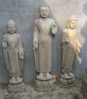 more images of Carved Antique Marble Large Buddha Statues For Sale