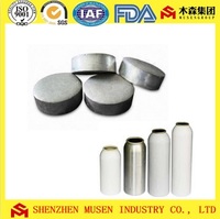 more images of tumbled or sand blasted 1060/1070 alloy of aluminum slug for beer packing or cosmetic tubes