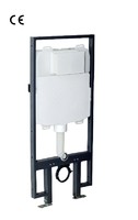 Mechanical adjustable dual flush concealed in wall cistern