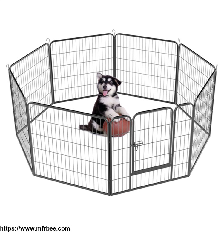 pet_fence_8_panels_outdoor_heavy_duty_metal_square_tube_puppy_dog_playpen_in_stock